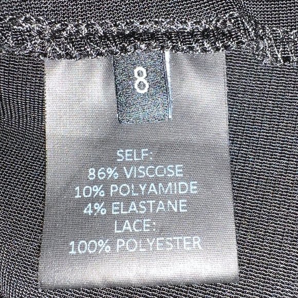 Gorgeous! Designer Yigal Azrouel Black Lace Panel Off Shoulder Dress Siz… - Picture 6 of 12